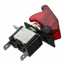 DC 12V On Off Racing Car Illuminated Toggle Switch + Red Cover Z6G9