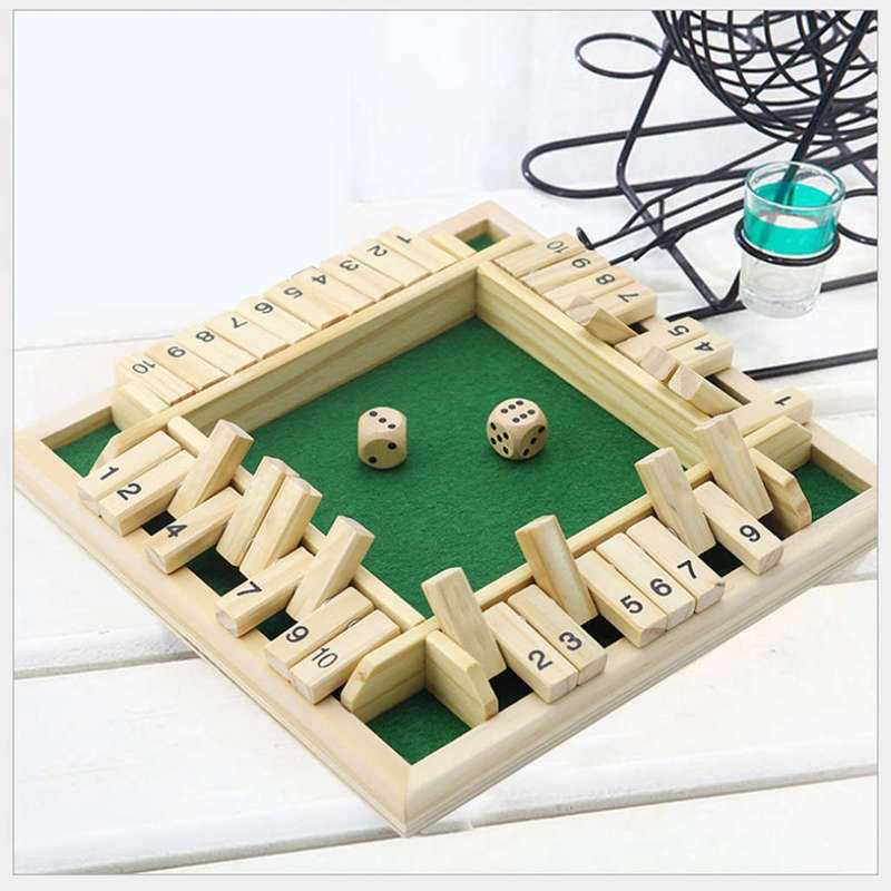 4 Players Digital Puzzle Board Game Shut The Box Game Set Number Drinking G X6Q8