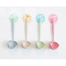 2 In 1 Wheat Straw Soup Spoon With Filter Long Handle Colander Skimmer Green