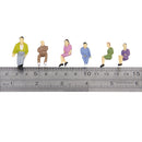 50pcs Mixed Painted Seated People Figures Passengers Train Railroad Layout 1:50