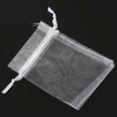 100 x White Organza Wedding Party Gift Bags