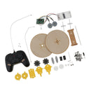 Creative Children Kids Wooden DIY Assembly Remote Control Two-wheeler Car