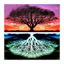 Tree DIY Full Drill Round Diamond Painting Embroidery Kits Cross Stitch (A)