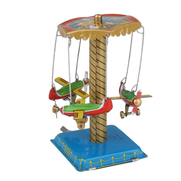 Plane Carousel Wind Up Airplane Tin Toys