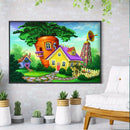 Diamond Painting Carrot House Full Round Rhinestone Picture DIY Set 40x30cm