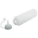 Plastic Squeeze Bottle Condiment Dispenser Ketchup Mustard Sauce Clear whit I3Y6