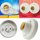 New E27 Round Plastic Base Screw Light Bulb Lamp Sockets A Pro R0I0 White 8 J4V2