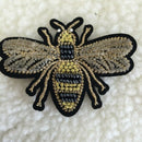 5X(Handmade Bead Bee Beaded Patch For Clothing Sew On Beading Applique Clo X7E3)