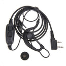 2 Pin Dual PTT Earpiece Headset Mic for Baofeng UV-82 UV-8D Walkie Talkies