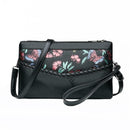 Casual Sheepskin Women Flower Print Shoulder Crossbody Clutch Bag (Style 2) A