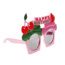 Glitter Happy Birthday Cupcake Cherry Sunglasses Glasses Fancy Dress Costume