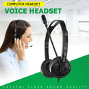 Computer Headset, USB/3.5mm Wired Headphone with Microphone for Call Center