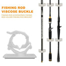 Fishing Rod Buckle Self-adhesive White Clip Lock Wall Mounted Paste Bracket
