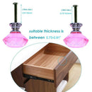 10 Pcs Crystal Glass Cabinet Knobs 30Mm Diamond Shape Drawer Kitchen Cabine N1Y2