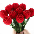 HOT Red Rose Flower Velvet Jewelry Storage Box Engagement Ring Display Case 1pc