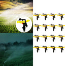 16 Pieces Heavy Duty Plastic Impact Head Sprinkler, 25-360 Degree Rotating Range