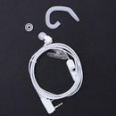 2Pin Sports Earpiece Headset w/ PTT MIC for BAOFENG Retevis Radios White A