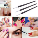 3x Nail Art Pen Dotting Drawing Painting UV Gel Liner Polish Brush Accessories*