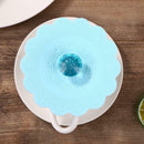 Silicone Large Diamond Cup Cover Heat Resistant Sealed Cups Lid (Sky Blue) A