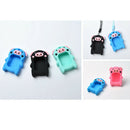 Cute Pig Silicone Watch Protective Case with Strap Lanyard Pendant blue