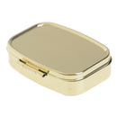 Square 2Grid Moistureproof Metal Folding Pill Case Medicine Storage Container .