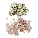 150x Mixed Wooden Shape Craft Wood Embellishments DIY Scrapbooking Art Craft