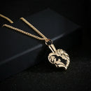 Stainless Steel Heart mom Urn Pendant Cremation Ashes Memory NecklaceBX