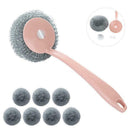 8 sets of kitchen can be hung long handle to oil wire brush ball brush