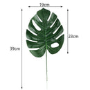 24 Pcs 2 Kinds Tropical Plant Palm Leaves Artificial Palm Leaves Faux Leave