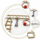 1PC Parrot Toys Parrot Climbing Net Hanging Ladder Bridge Macaw Cage Chew D H8B7
