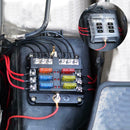 6-Way Positive & Negative Blade Fuse Box with LED Indicator For Car RV