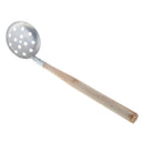 13.4'' Ice Fishing Scoop Ice Scooper Iron Slush Skimmer with Wood Handle
