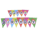 Happy Birthday Paper Flag Letter Bunting Banners Baby Kids Party Decoration