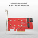 1X(Pci-E X4 To M.2 Ngff M/B Key Ssd Sata Adapter Converter Card For Desktop