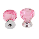 Diamond Design Drawer Knobs Kitchen Dresser Cupboard Furniture Door Pink