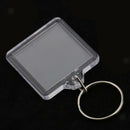 20pcs Flower/Square Blank Insert Photo Picture Frame Split Ring Keychains