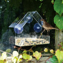 Clear Glass Window Hanging Bird Feeder House Table Seed Peanut Hotel Suction Gw