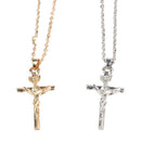 2 Pcs Jewelry Models Clavicle Chain Necklace Cross Jesus Christ