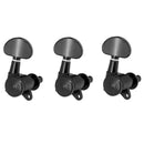 3R3L Black Locked String Tuners Tuning Peg Key Machine Heads Semicircle But