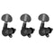 3R3L Black Locked String Tuners Tuning Peg Key Machine Heads Semicircle But