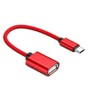 Usb Otg Type C To Usb Adapter Otg Fast Charging Type-C Charger Nylon Braide O8B8