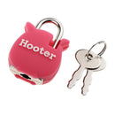 1 Set Red Owl Padlock Security Lock With Key Kid Gift Travel Lock Bag Lock