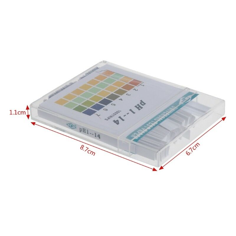 1-14 PH 100Strips Alkaline Acid Indicator Paper Water Saliva Litmus Testing Kit