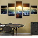 5 Panels Canvas Wall Art Hanging Painting Pictures Earth Hanging Ornaments