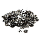 50 Set Metal No Sewing Press Studs Buttons Snap Fastener Popper 10mm