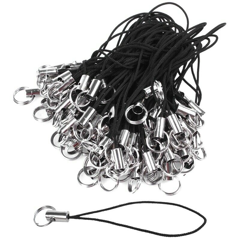 Lot of 100 Pieces Portable Lanyard in Nylon for Telephone Tether Cord of Ph T4X8