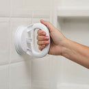 White Bathroom Suction Cup Grip Safety Bar Shower Grab Rail