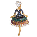 Dress Girl Crystal Brooch Enamel Pins Jewelry Shirt Collar Brooch Jewelry GiftJR