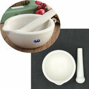 1 Set White Topping Actual Porcelain Mortar+Pestle Mixing Grinding Bowl DIY Tool