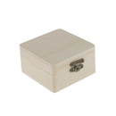 2pcs Small Unfinished Unpainted Natural Wooden Box With Hinged Lid Lidded